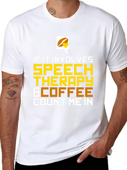 Camiseta Negra: Terapia del Habla y Café