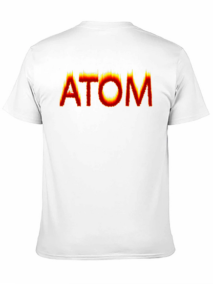 Camiseta Negra ATOM en llamas - Diseño Único