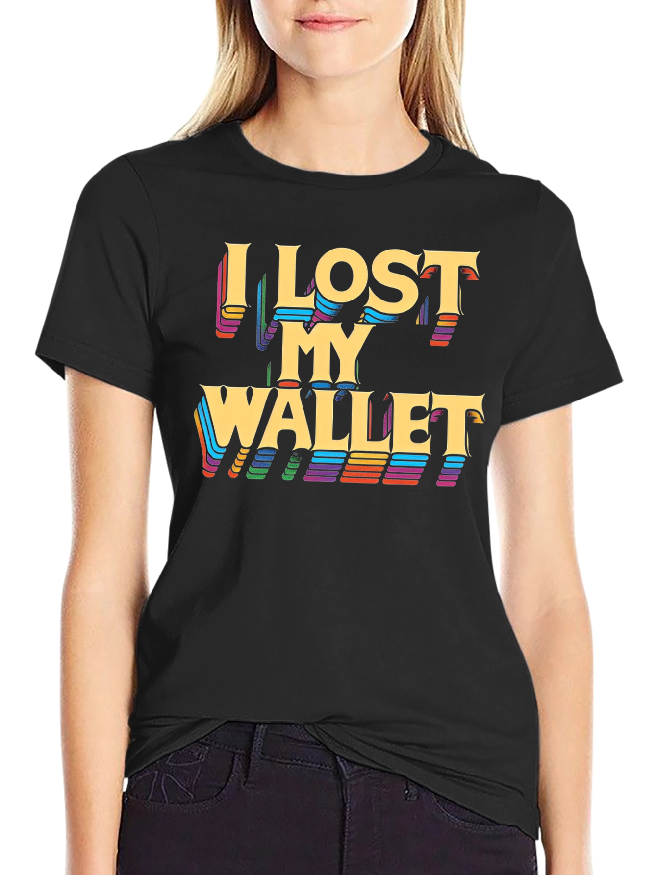 Camiseta Negra - Perdí Mi Billetera