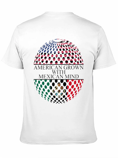 Camiseta Hombre: American Grown Mexican Mind