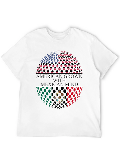 Camiseta Hombre: American Grown Mexican Mind