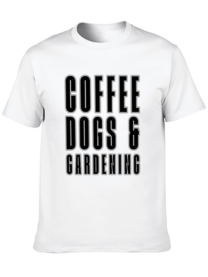 Camiseta Negra: Café Perros y Jardinería