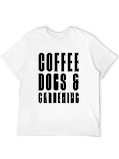 Camiseta Negra: Café Perros y Jardinería