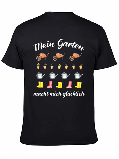 Camiseta Negra Jardín Feliz