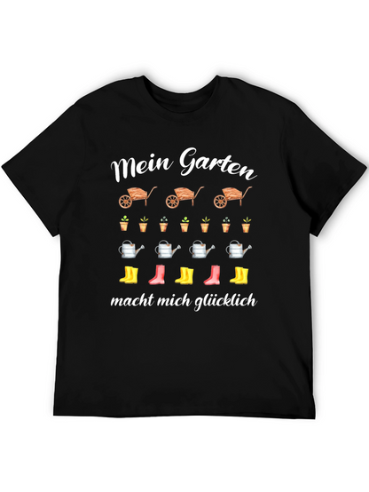 Camiseta Negra Jardín Feliz