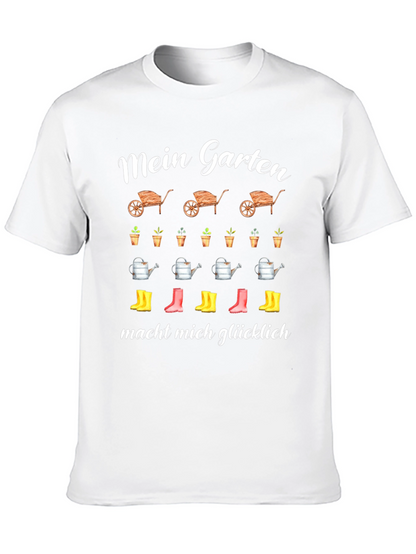Camiseta Negra Jardín Feliz