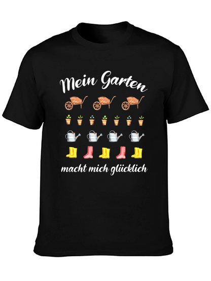 Camiseta Negra Jardín Feliz