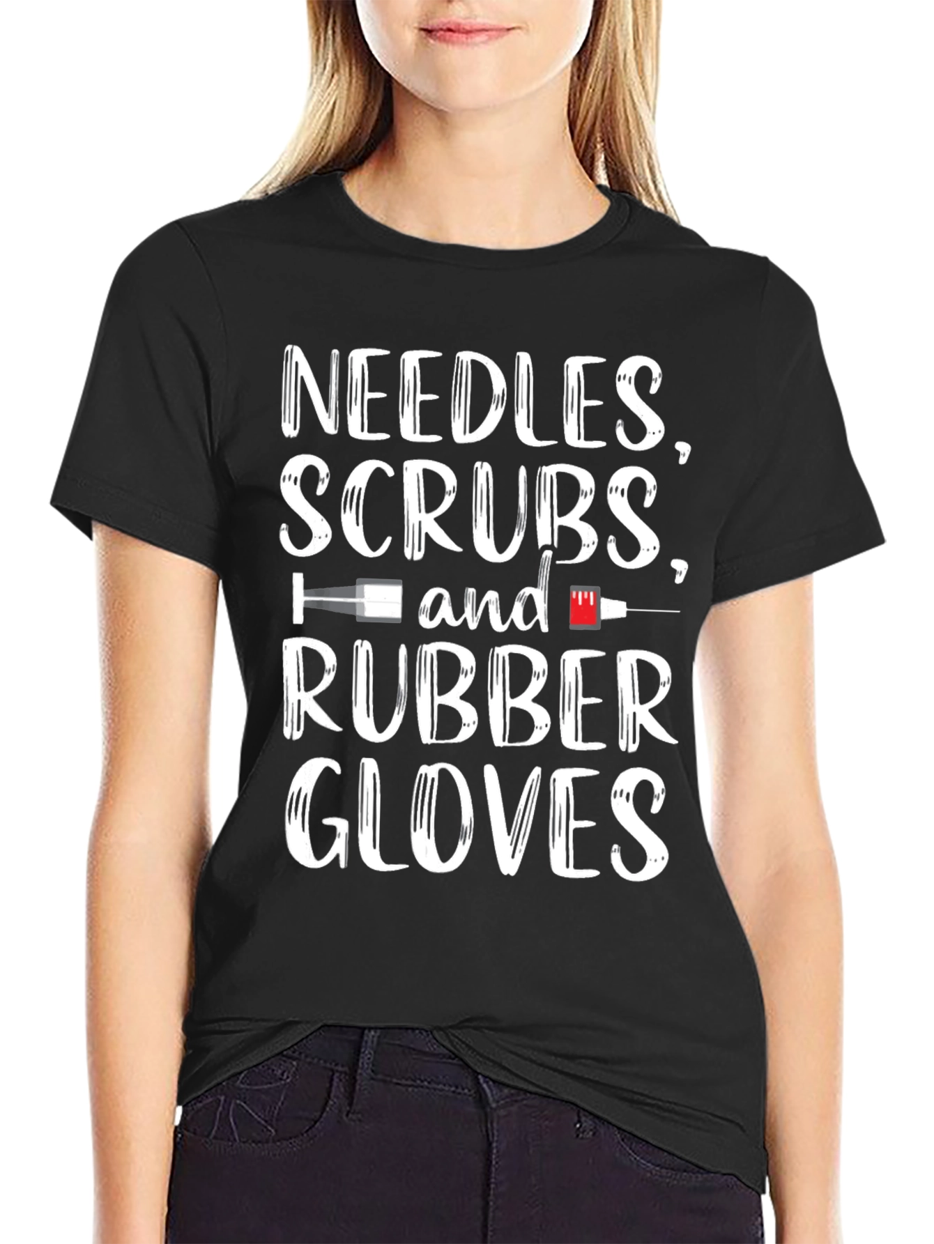 Camiseta Needles Scrubs Rubber Gloves