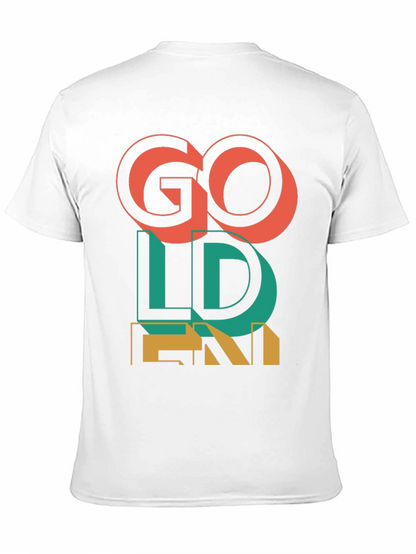 Camiseta Negra Go Golden Diseño Retro
