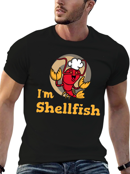 Camiseta Negra Soy Egoísta con Diseño de Langosta Chef