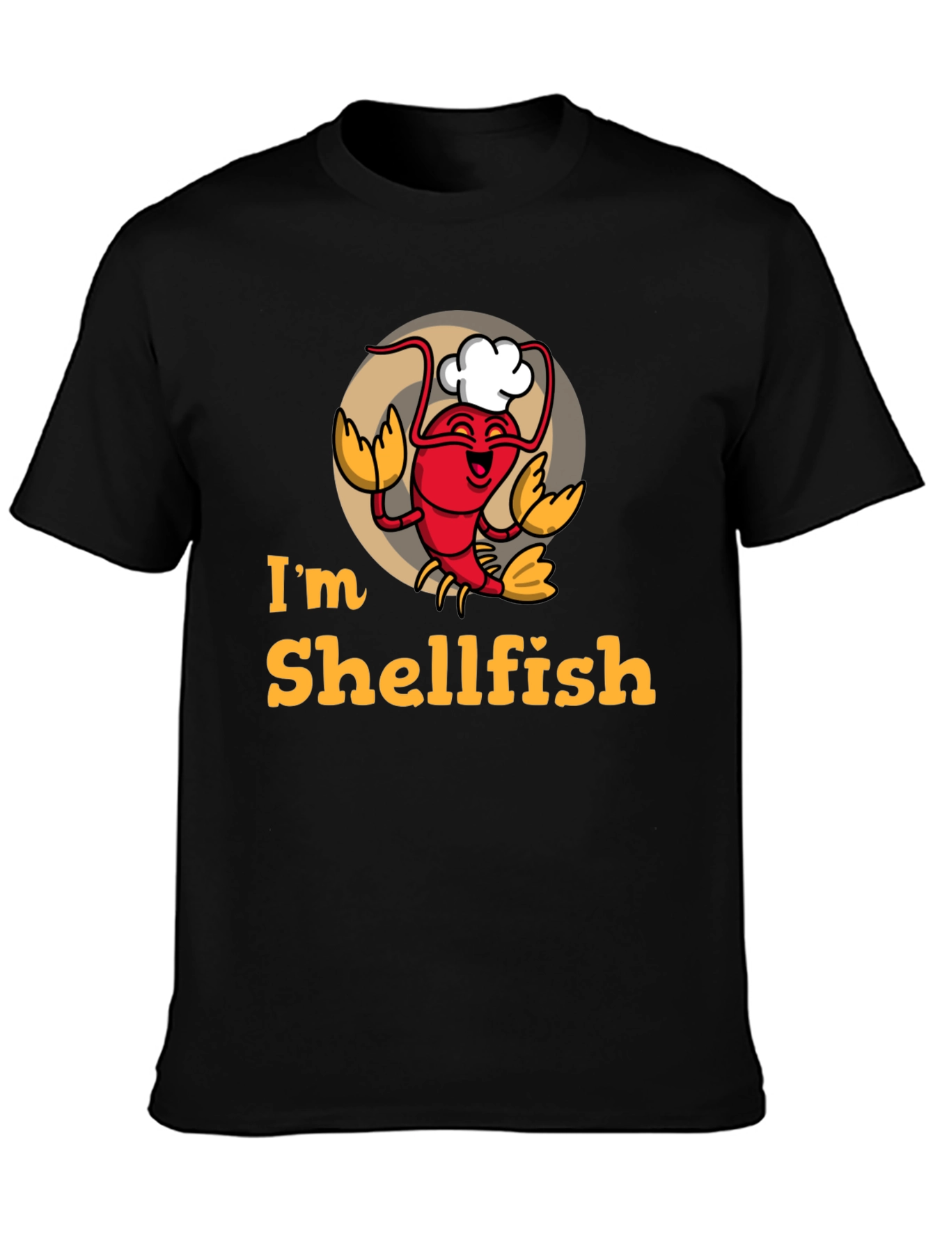 Camiseta Negra Soy Egoísta con Diseño de Langosta Chef