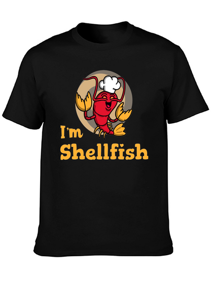 Camiseta Negra Soy Egoísta con Diseño de Langosta Chef