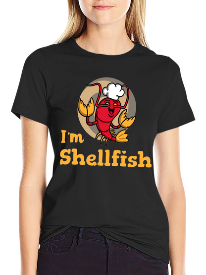 Camiseta Negra Soy Egoísta con Diseño de Langosta Chef