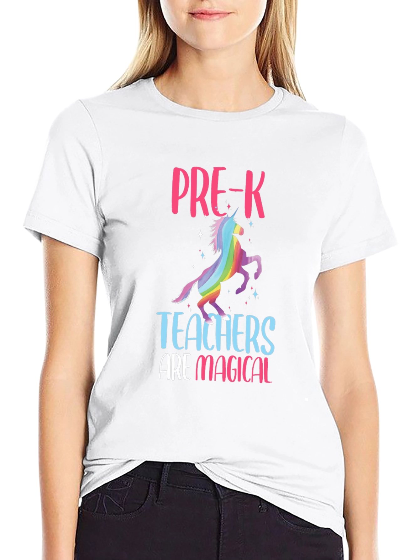 Camiseta Negra Profesores de Pre-K Mágicos