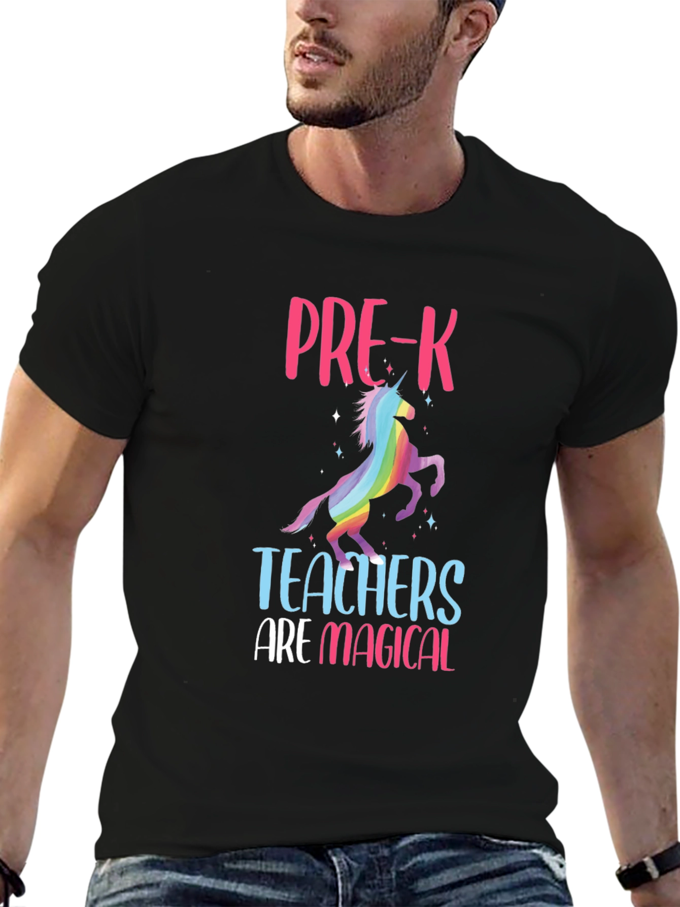 Camiseta Negra Profesores de Pre-K Mágicos