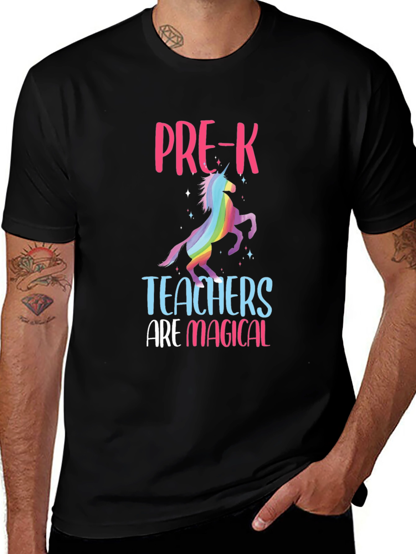Camiseta Negra Profesores de Pre-K Mágicos