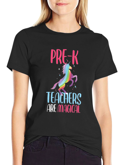 Camiseta Negra Profesores de Pre-K Mágicos