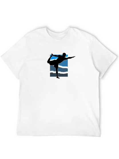 Camiseta Negra Yoga Pose Silueta