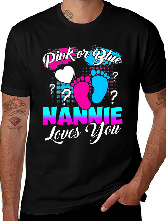 Camiseta revelación de género: ¿Rosa o azul? Nannie te ama