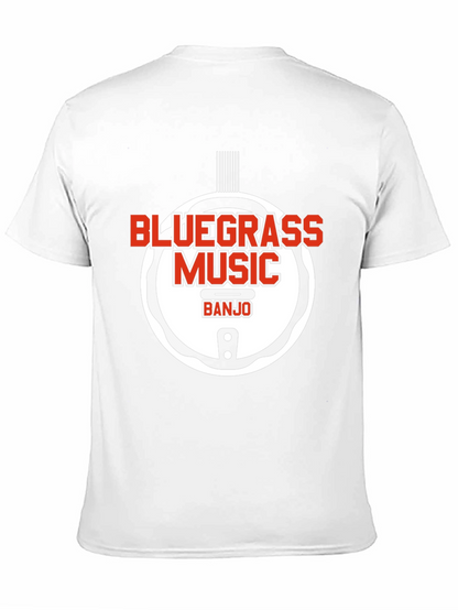 Camiseta Negra Bluegrass Music Banjo Estilo Único