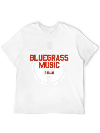 Camiseta Negra Bluegrass Music Banjo Estilo Único