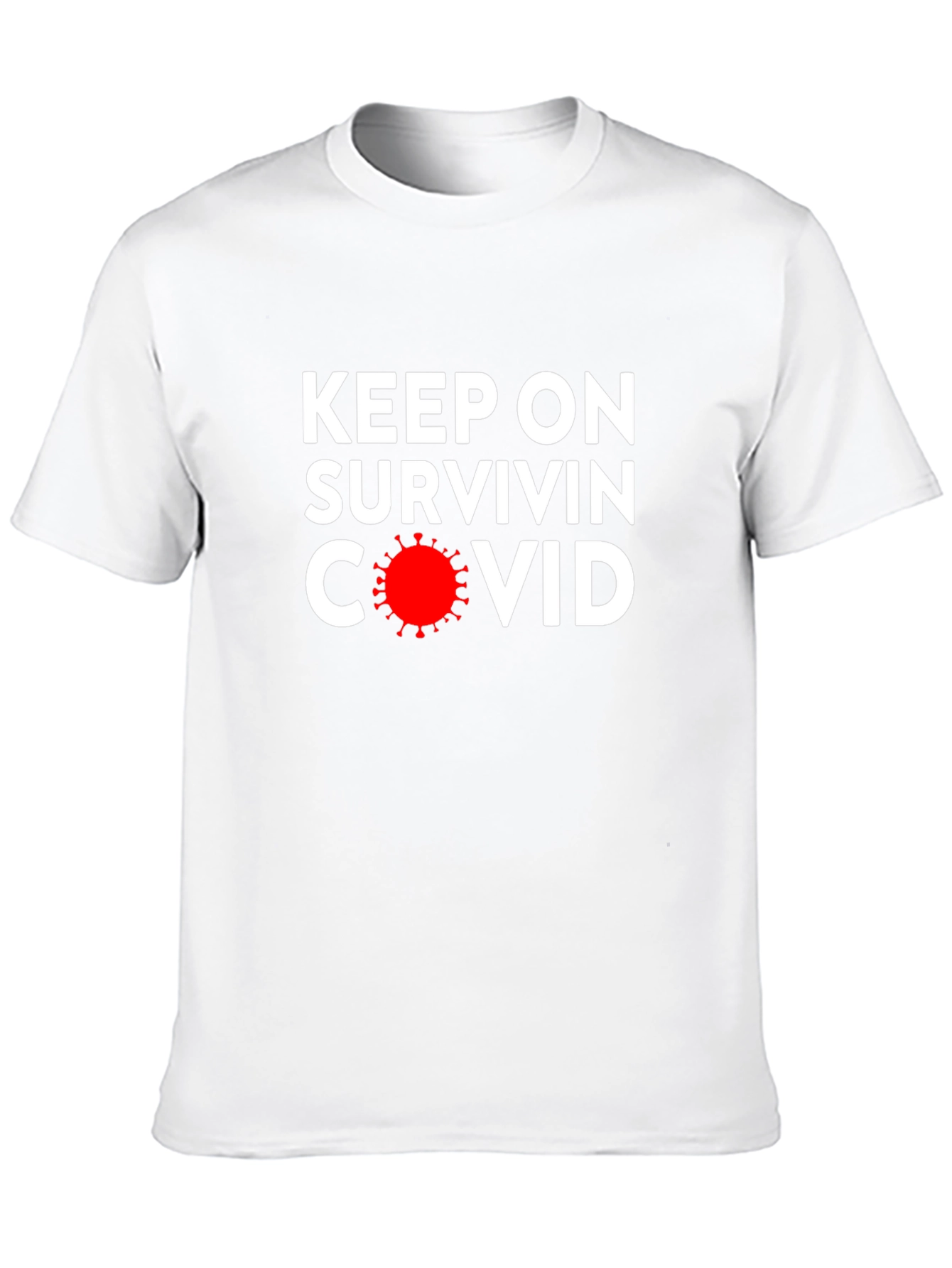 Camiseta Negra: Keep On Survivin COVID