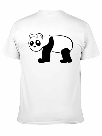 Camiseta Negra con Diseño de Panda Divertido