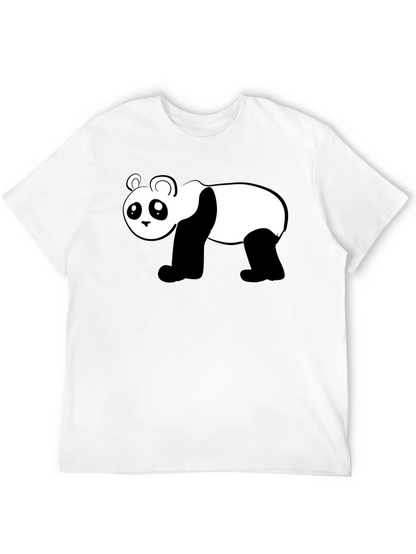 Camiseta Negra con Diseño de Panda Divertido