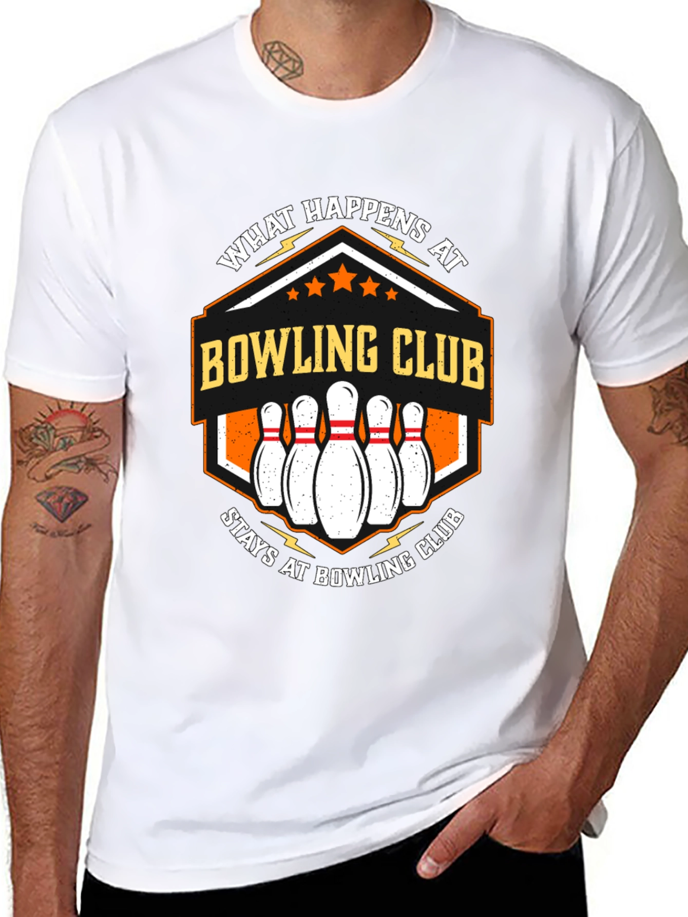 Camiseta Negra Bowling Club