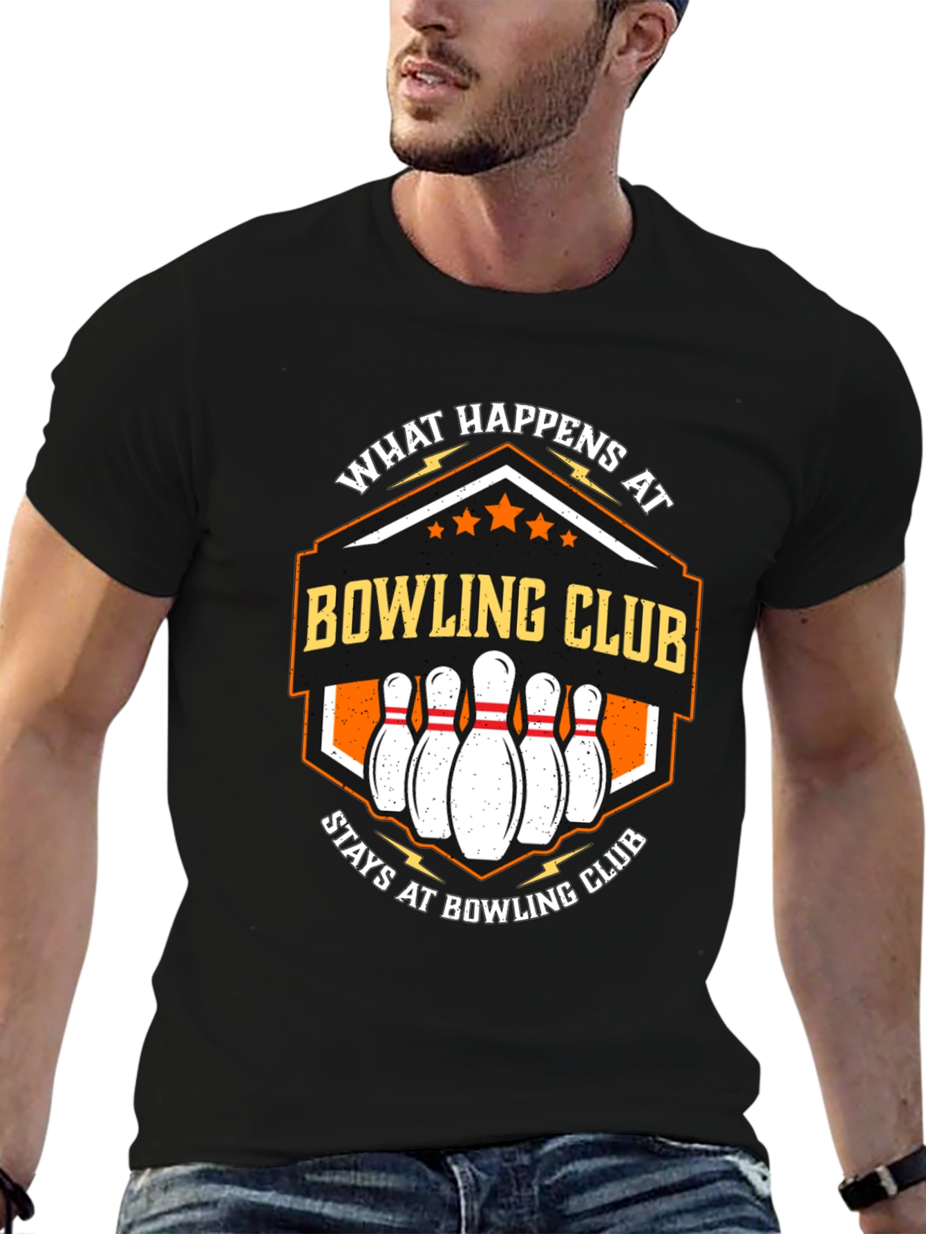 Camiseta Negra Bowling Club