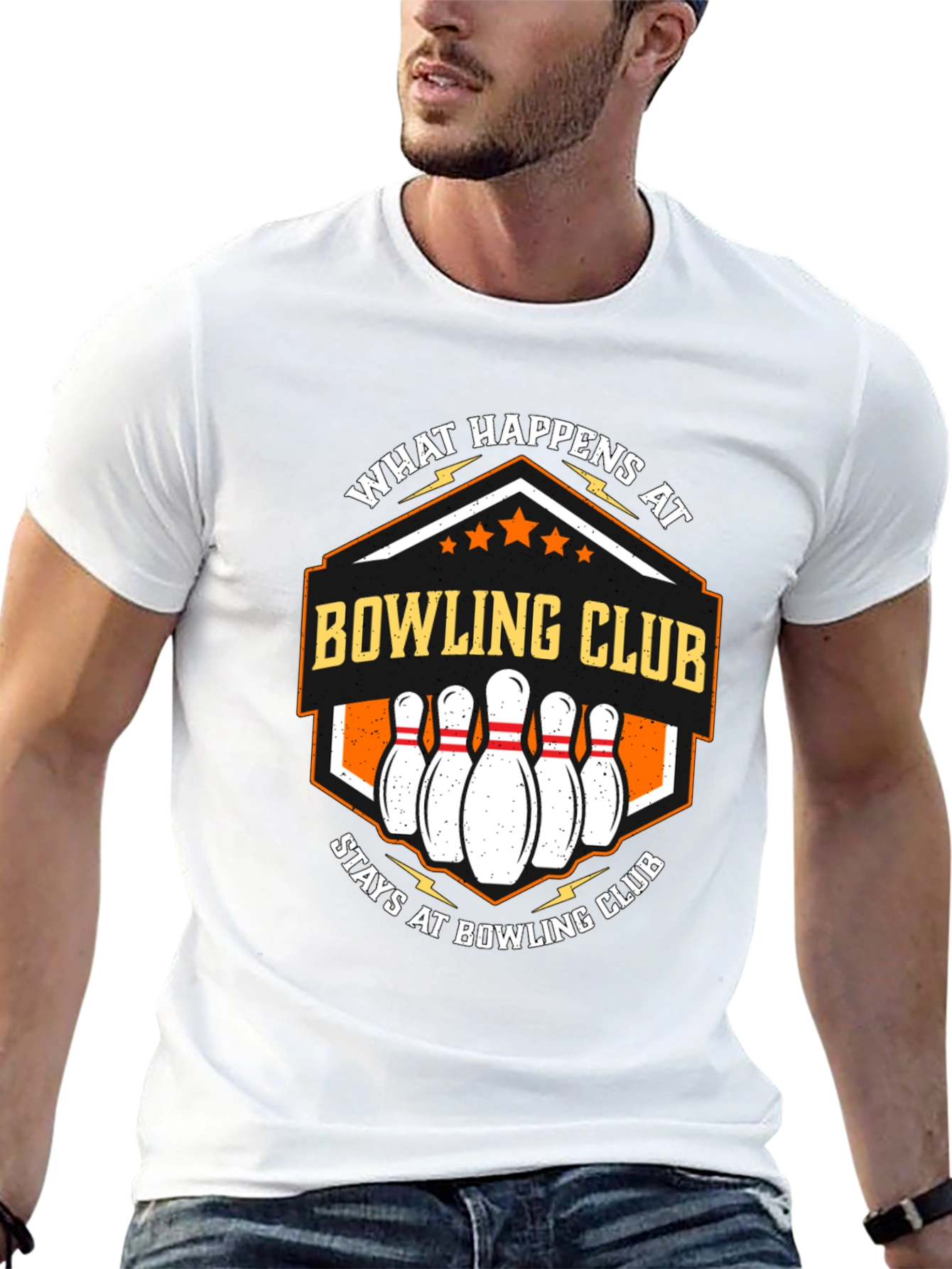 Camiseta Negra Bowling Club