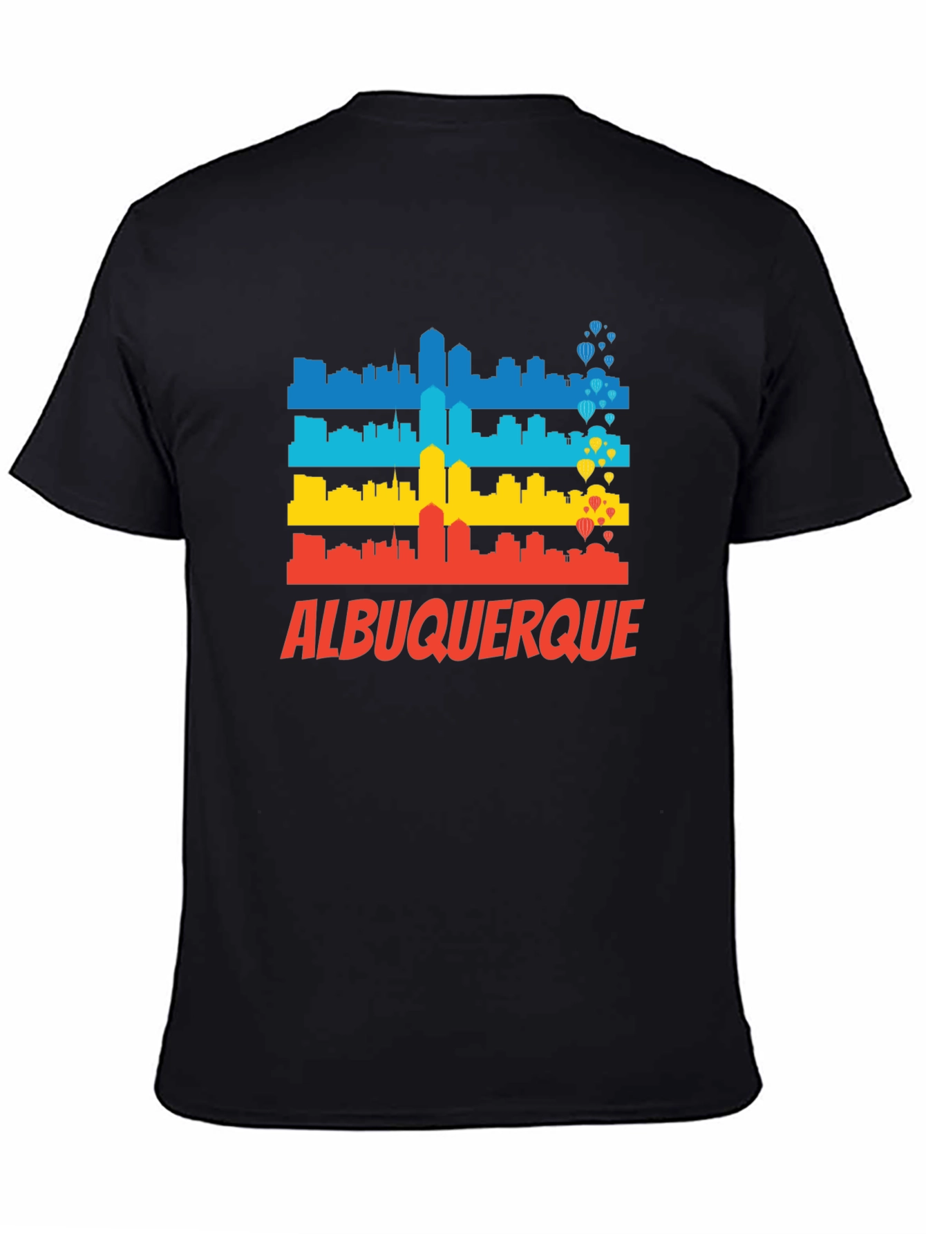 Camiseta Albuquerque Skyline Hombre - Diseño Único