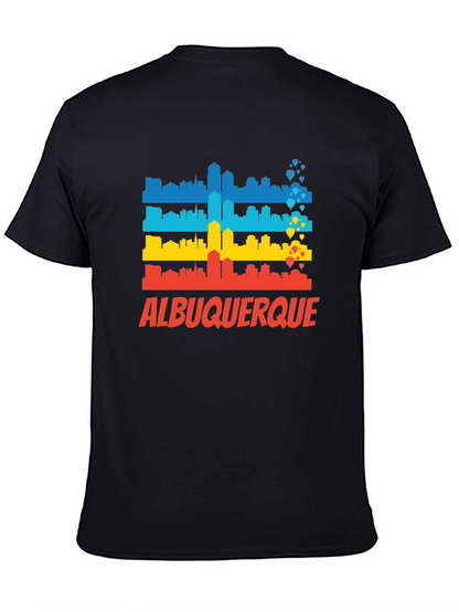 Camiseta Albuquerque Skyline Hombre - Diseño Único
