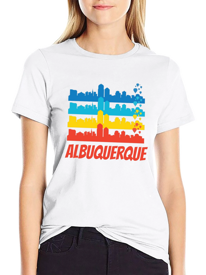 Camiseta Albuquerque Skyline Hombre - Diseño Único