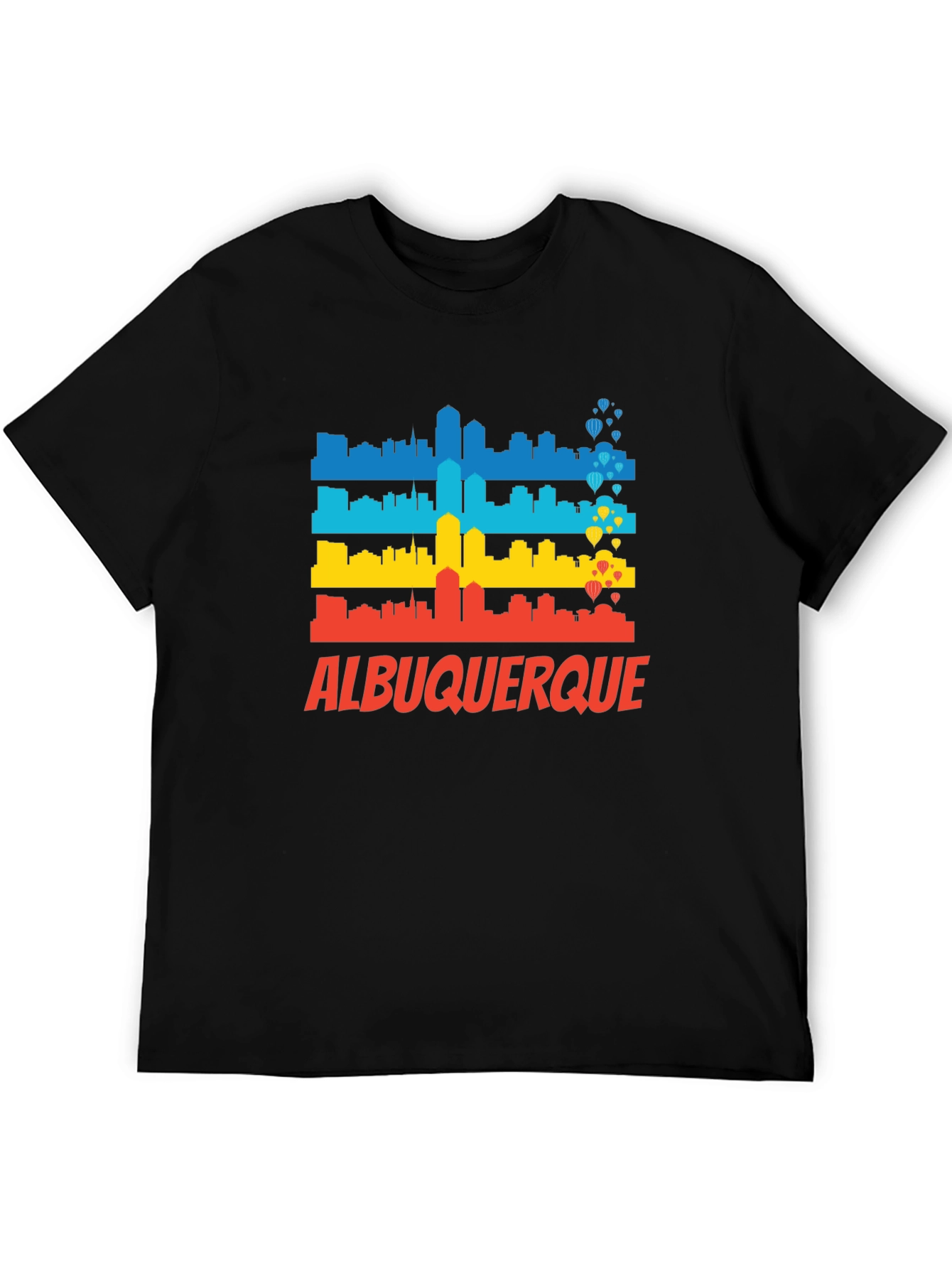 Camiseta Albuquerque Skyline Hombre - Diseño Único