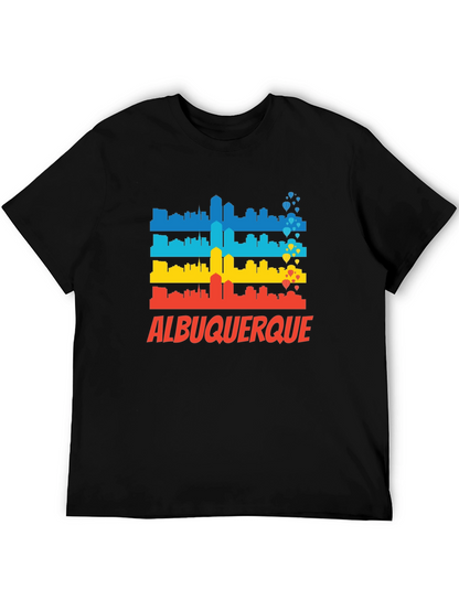 Camiseta Albuquerque Skyline Hombre - Diseño Único