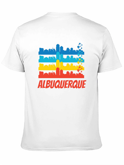 Camiseta Albuquerque Skyline Hombre - Diseño Único