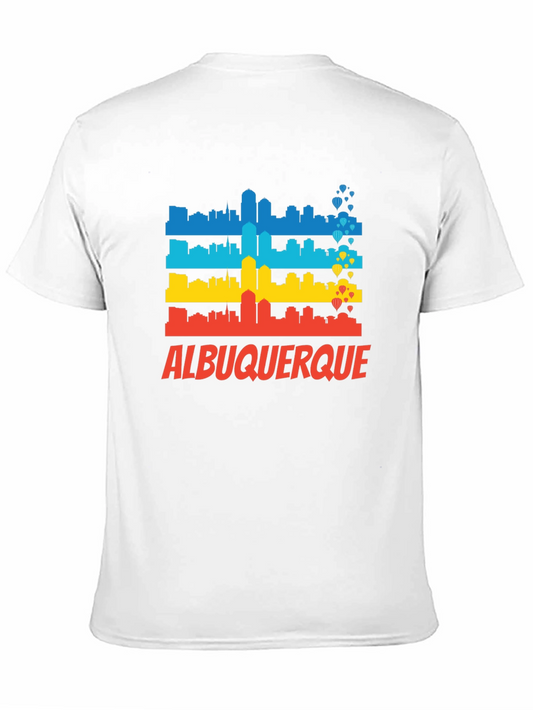 Camiseta Albuquerque Skyline Hombre - Diseño Único