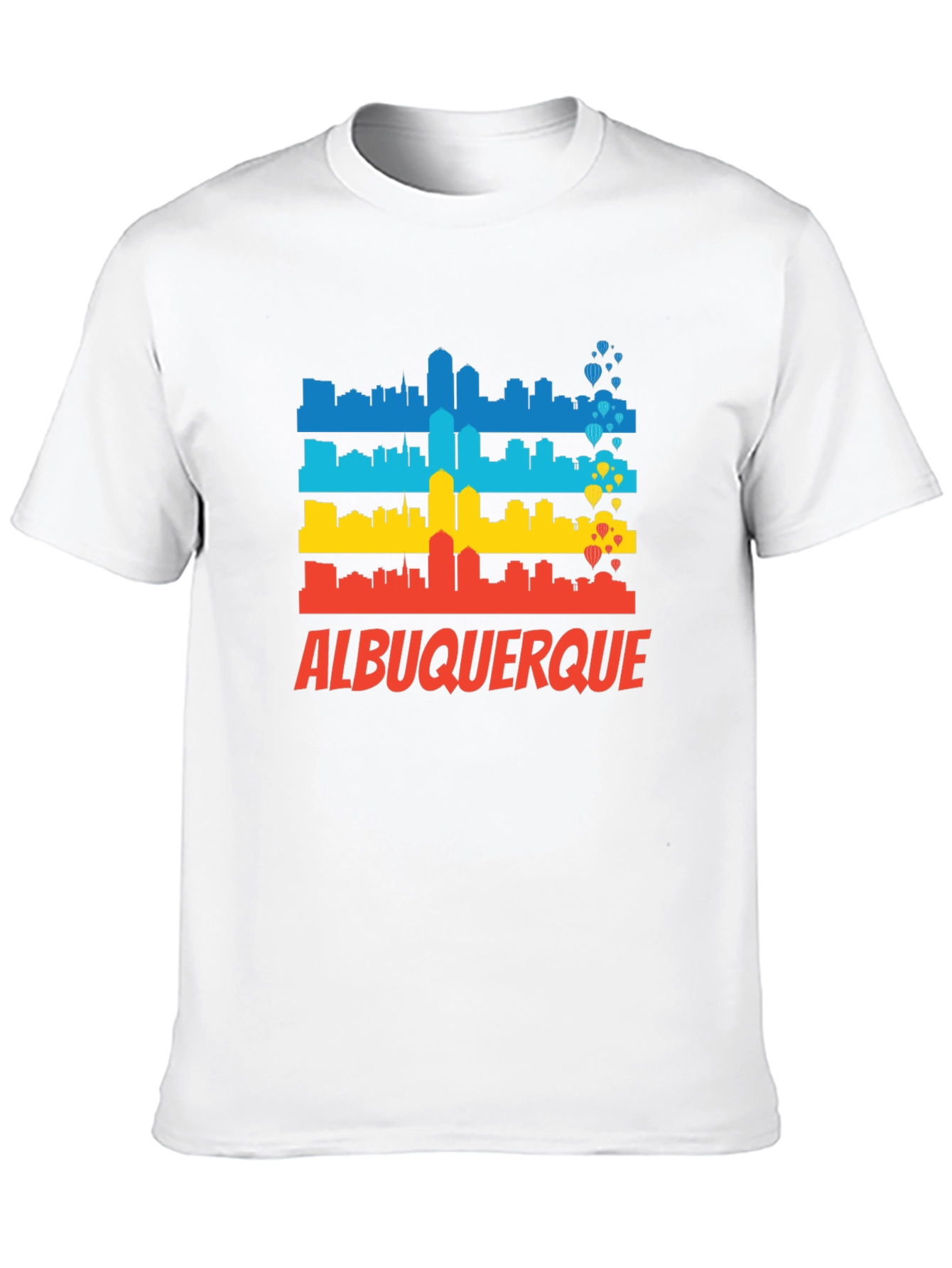 Camiseta Albuquerque Skyline Hombre - Diseño Único