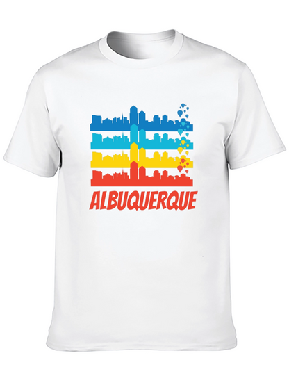 Camiseta Albuquerque Skyline Hombre - Diseño Único