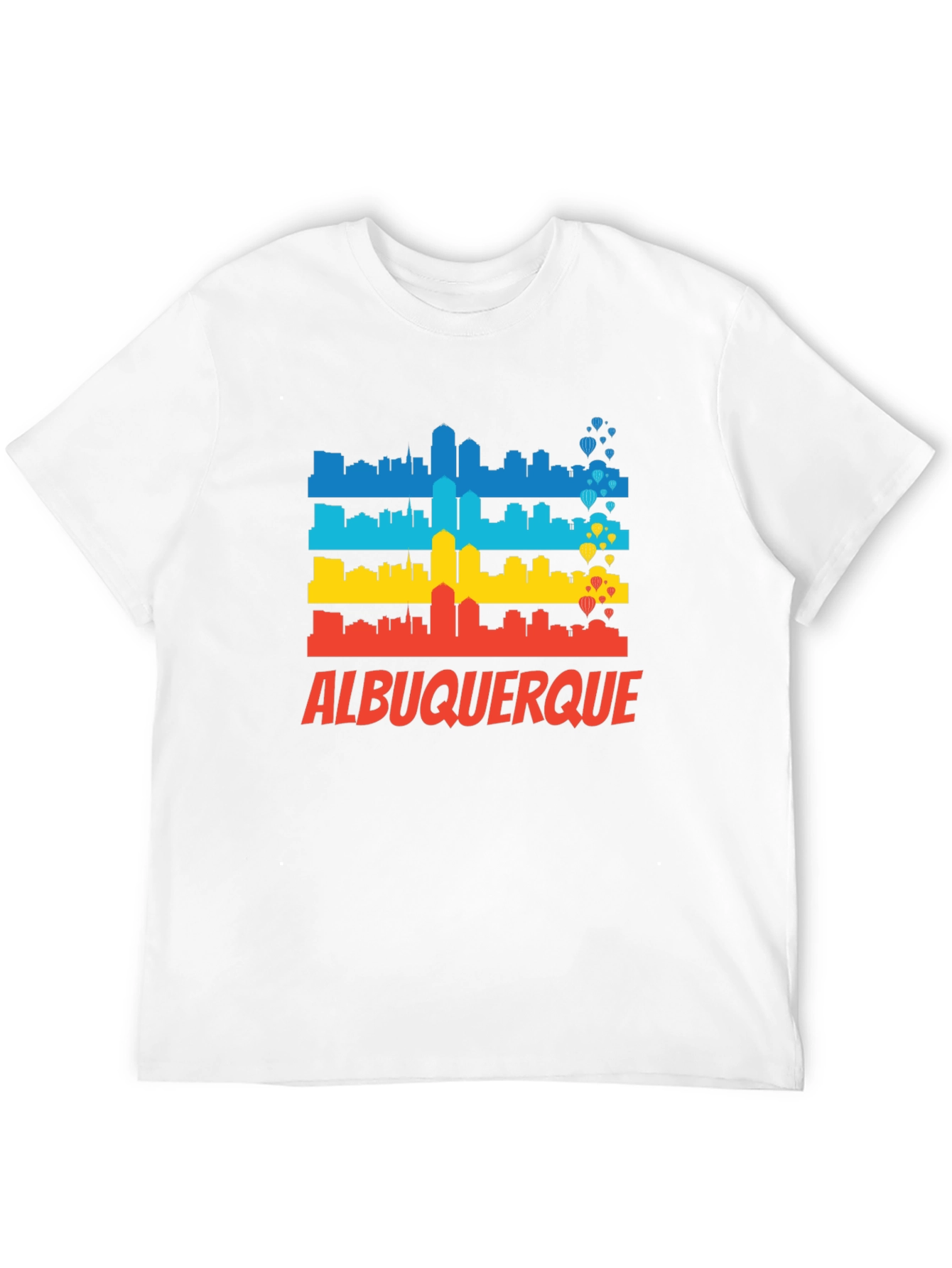 Camiseta Albuquerque Skyline Hombre - Diseño Único