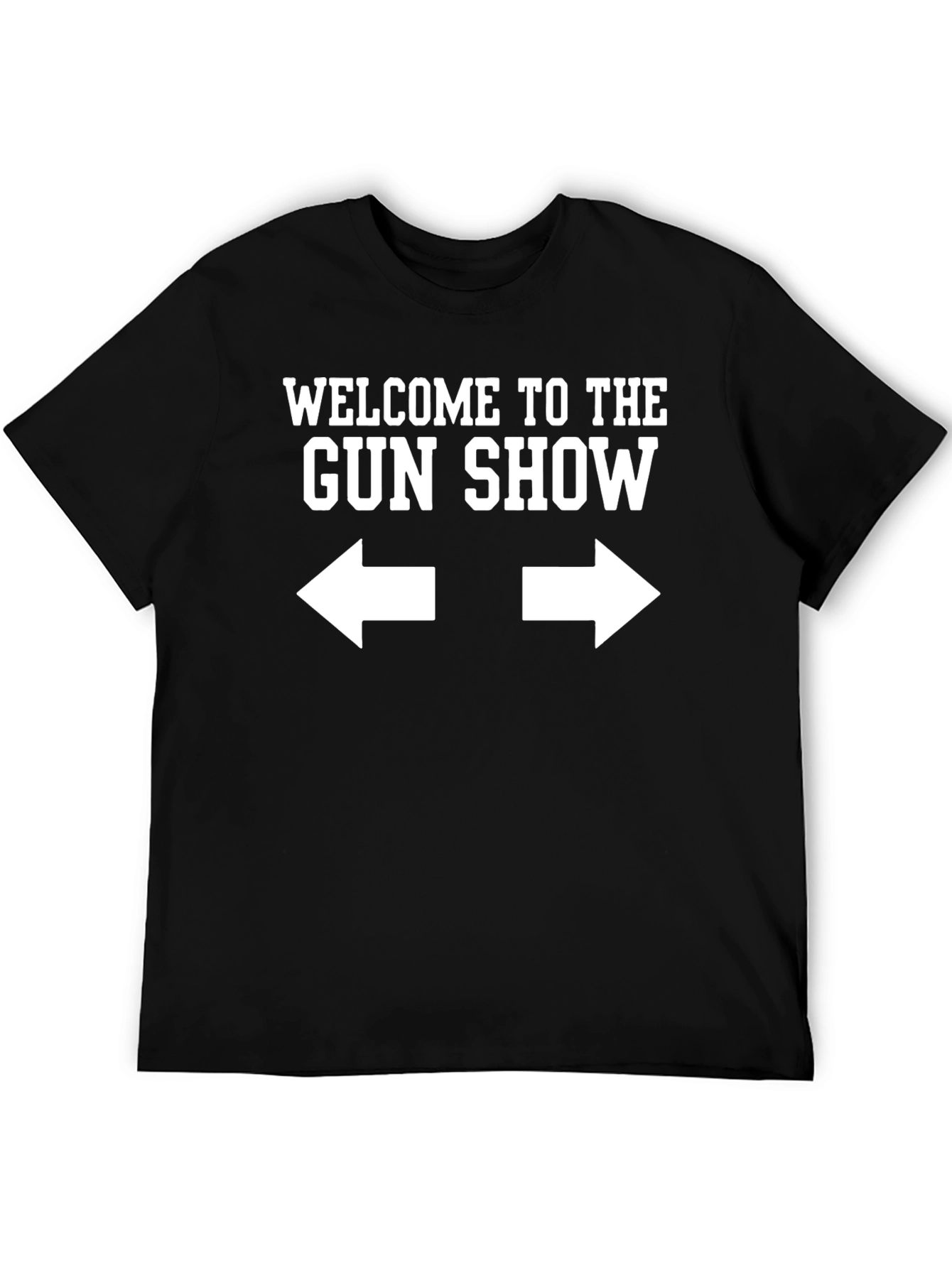 Camiseta Negra Gun Show Humor Adulto