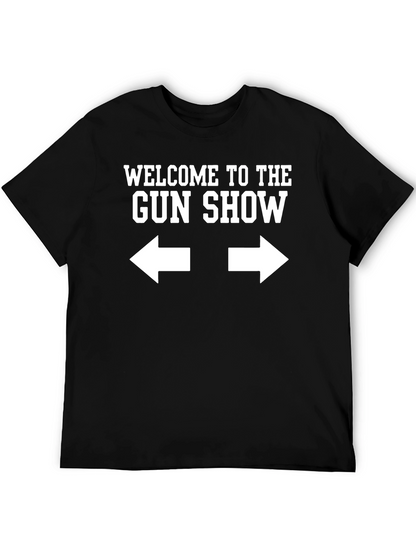 Camiseta Negra Gun Show Humor Adulto