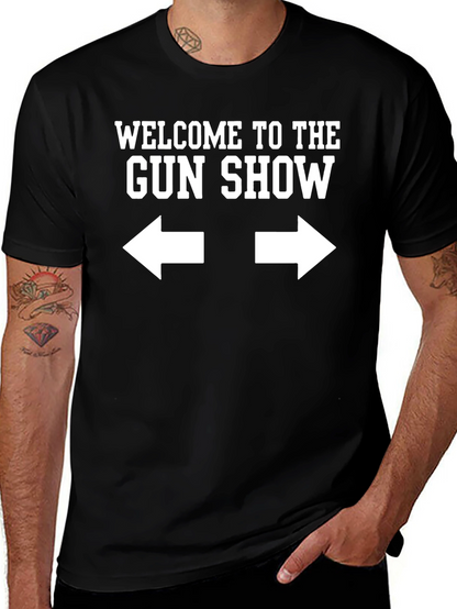 Camiseta Negra Gun Show Humor Adulto