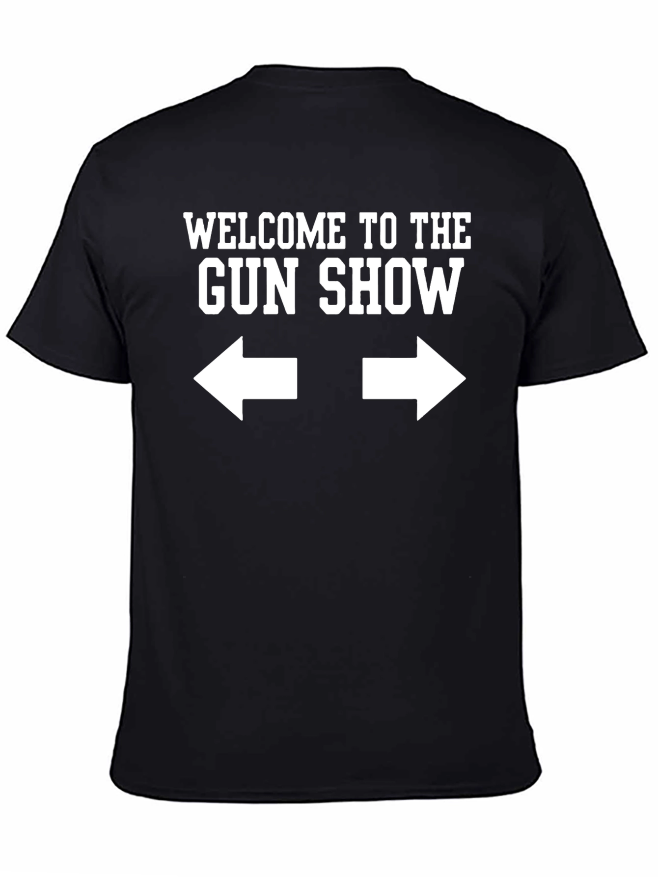 Camiseta Negra Gun Show Humor Adulto