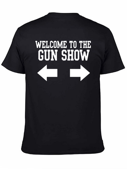 Camiseta Negra Gun Show Humor Adulto