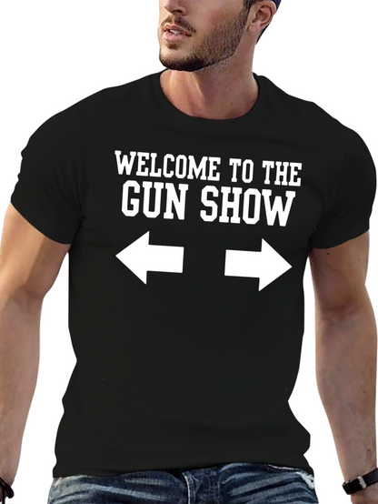 Camiseta Negra Gun Show Humor Adulto