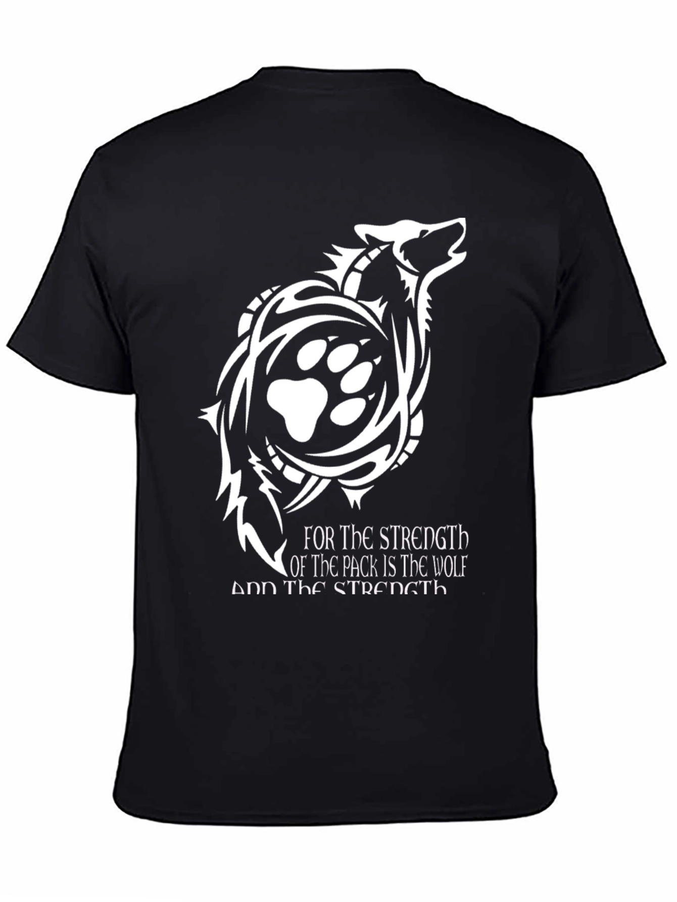Camiseta Hombre Lobo Tribal - Fuerza de la Manada