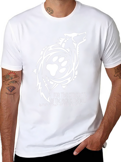 Camiseta Hombre Lobo Tribal - Fuerza de la Manada