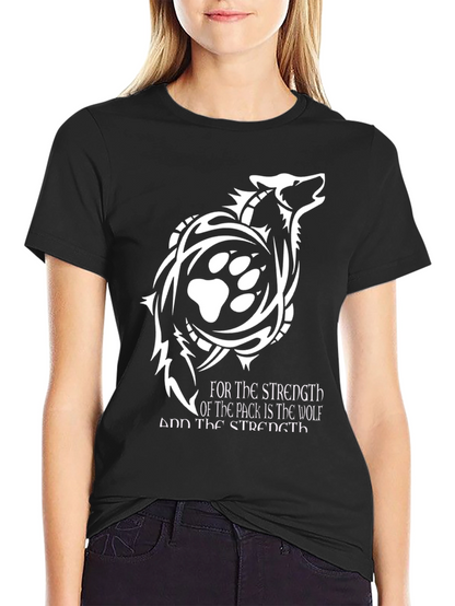 Camiseta Hombre Lobo Tribal - Fuerza de la Manada